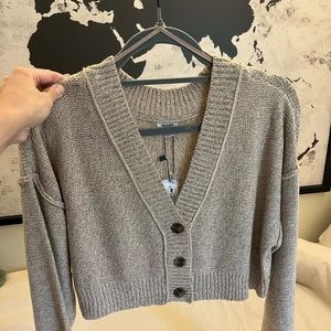 Garage corduroy cropped button-up sweater (size M, NEVER WORN, tag attached)